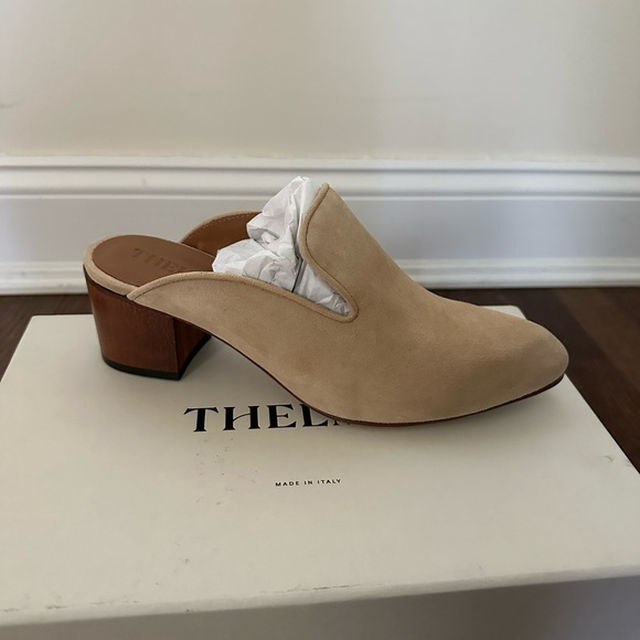 Thelma Ava nude suede mules. NWT. Size 37 - Picture 5 of 5